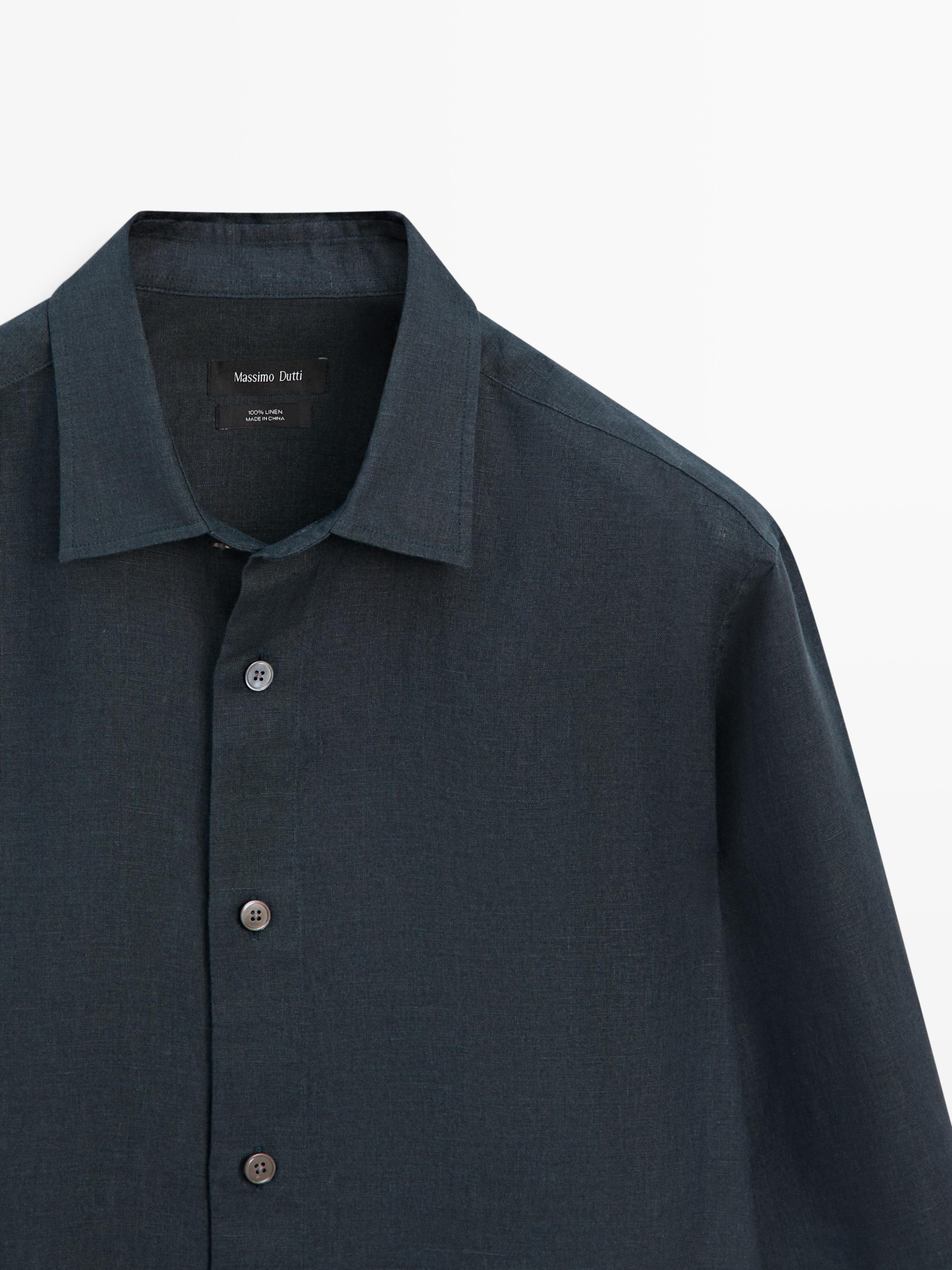 Chemise regular fit 100 % lin lourd